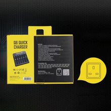 Load image into Gallery viewer, Nitecore Q6 6 Slots Charger back side of box

